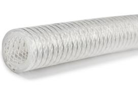 透明不锈钢螺旋增强聚酯纤维编织硅胶管